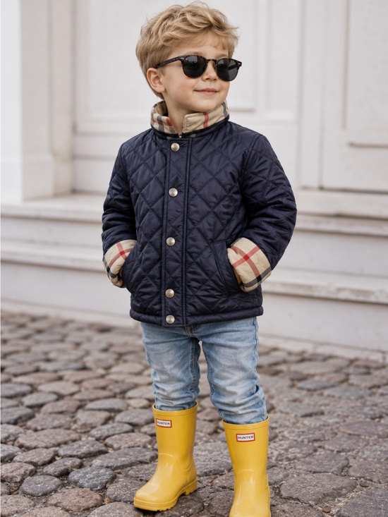 Burberry Other - Burberry Kids Quilted Coat with Nova Plaid. Sz 3